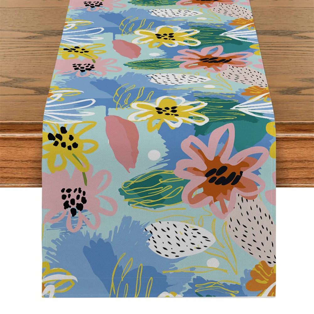 Flower Abstract Graffiti Table Runner Kitchen Dining Table Decoration for Indoor Outdoor Home Table Runners Dining Long Cloth
Flower Abstract Graffiti Table Runner Kitchen Dining Table Decoration for Indoor Outdoor Home Table Runners Dining Long Cloth
