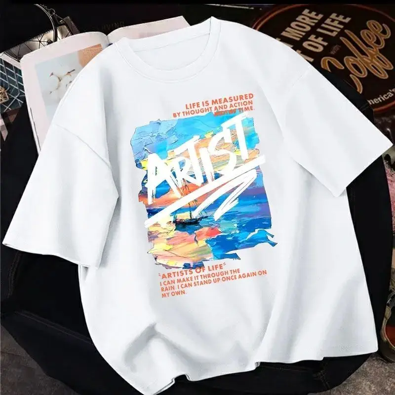 100% Pure Cotton 2023 Women's Summer New T-shirt Loose Short-sleeved Versatile Printed Korean Version Trendy Top
100% Pure Cotton 2023 Women's Summer New T-shirt Loose Short-sleeved Versatile Printed Korean Version Trendy Top