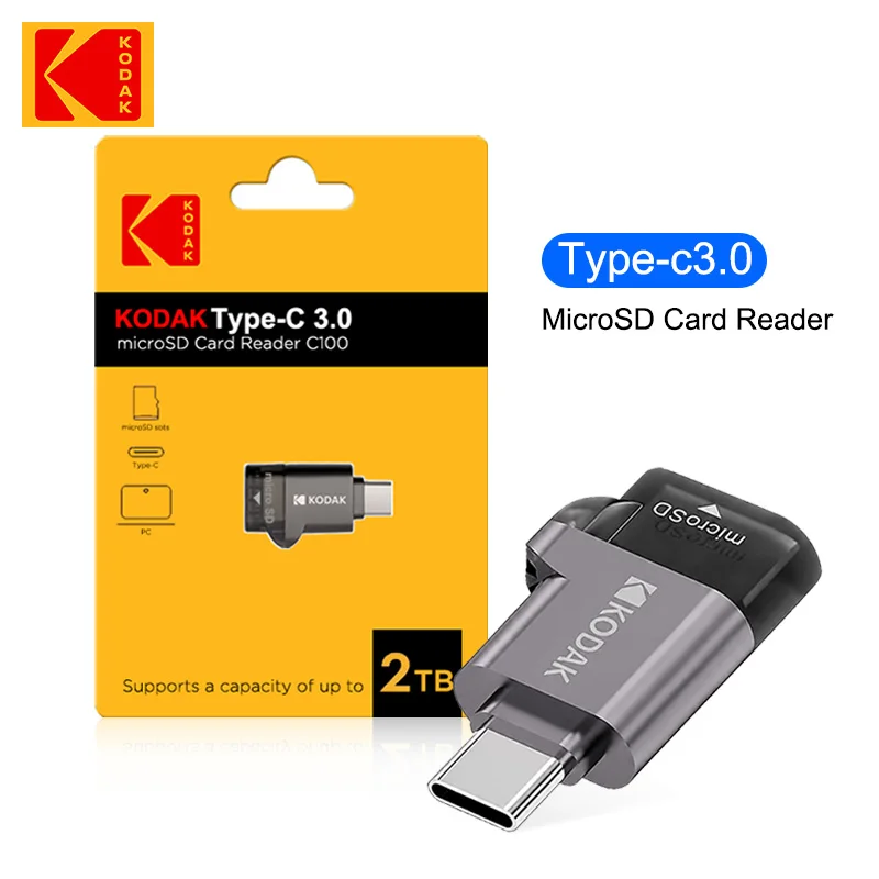 Kodak Type-C Micro SD Card Reader TF Memory Card High-speed Transmission Adapter
Kodak Type-C Micro SD Card Reader TF Memory Card High-speed Transmission Adapter