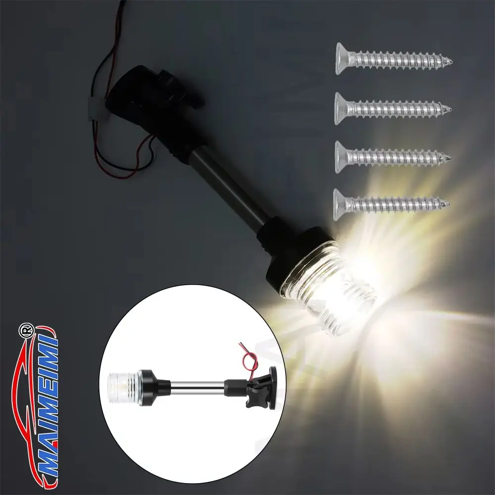 9 Inches White Fold Down Marine Navigation Lights Waterproof Anchor Light Boat Stern Light Fold Down 180 Degree LED Anchor Light
9 Inches White Fold Down Marine Navigation Lights Waterproof Anchor Light Boat Stern Light Fold Down 180 Degree LED Anchor Light