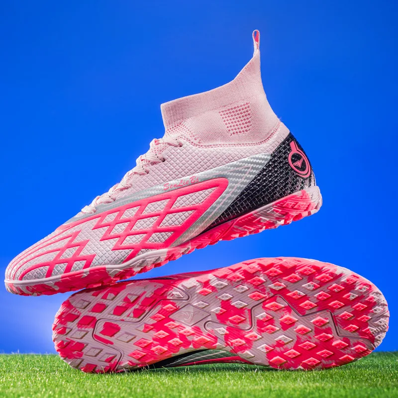 Brand Fashion Pink Men's Football Sneakers Unisex Artificial Turf Soccer Boots Men Breathable Futsal Training Shoes Big Size 46
Brand Fashion Pink Men's Football Sneakers Unisex Artificial Turf Soccer Boots Men Breathable Futsal Training Shoes Big Size 46