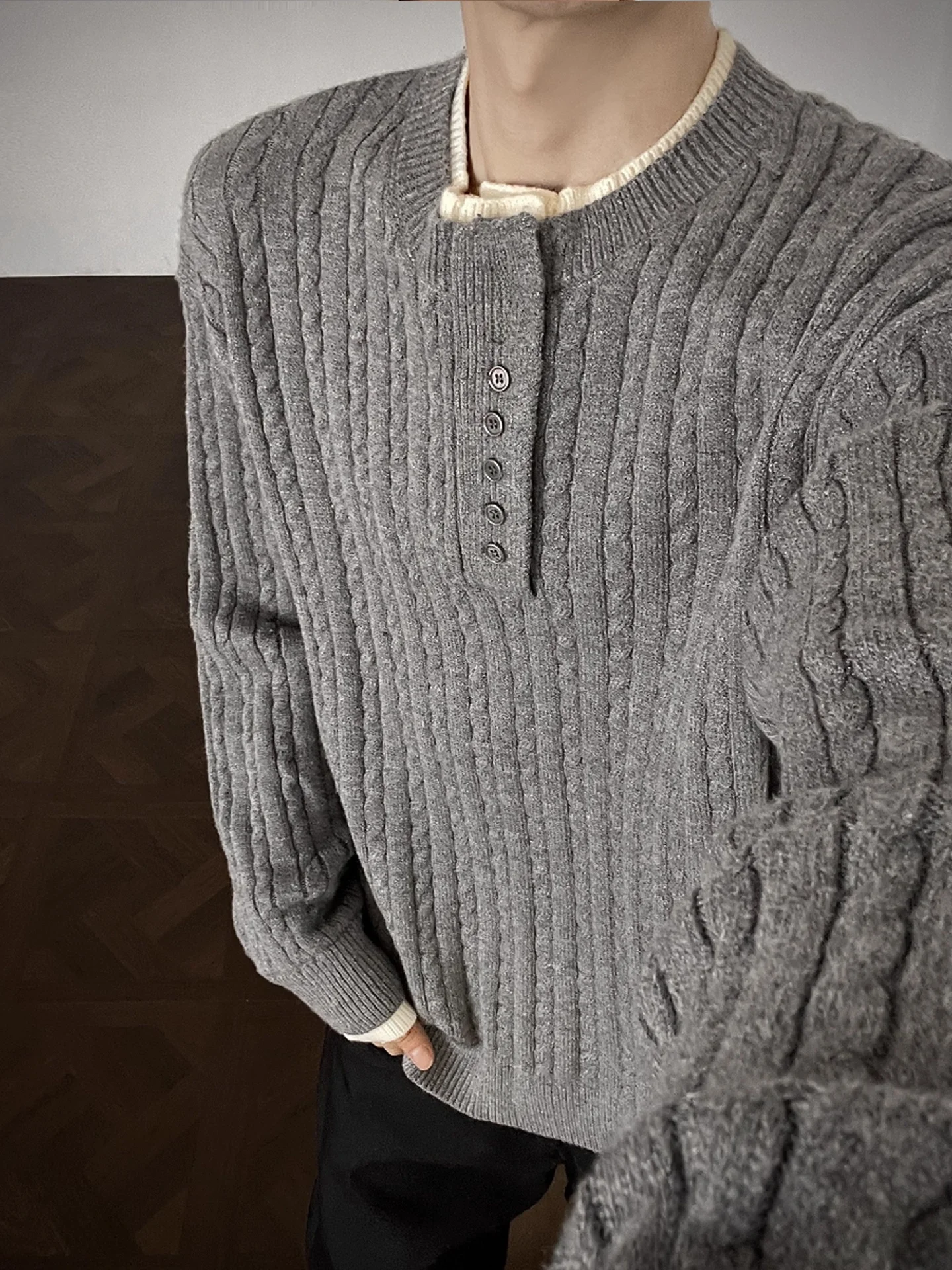 Men's Knitted Sweater Casual Sle Heavyweight Turtlene Long Sve Loose Fit Regular Length Autumn Faion Brand American ...
Men's Knitted Sweater Casual Sle Heavyweight Turtlene Long Sve Loose Fit Regular Length Autumn Faion Brand American ...