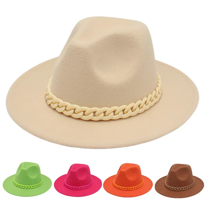 Winter Fedora Hat with Colorful Acrylic Chain Retro Flat Brim Jazz Hat Warm Felt Party Accessory for Cold Weather Outfits
Winter Fedora Hat with Colorful Acrylic Chain Retro Flat Brim Jazz Hat Warm Felt Party Accessory for Cold Weather Outfits
