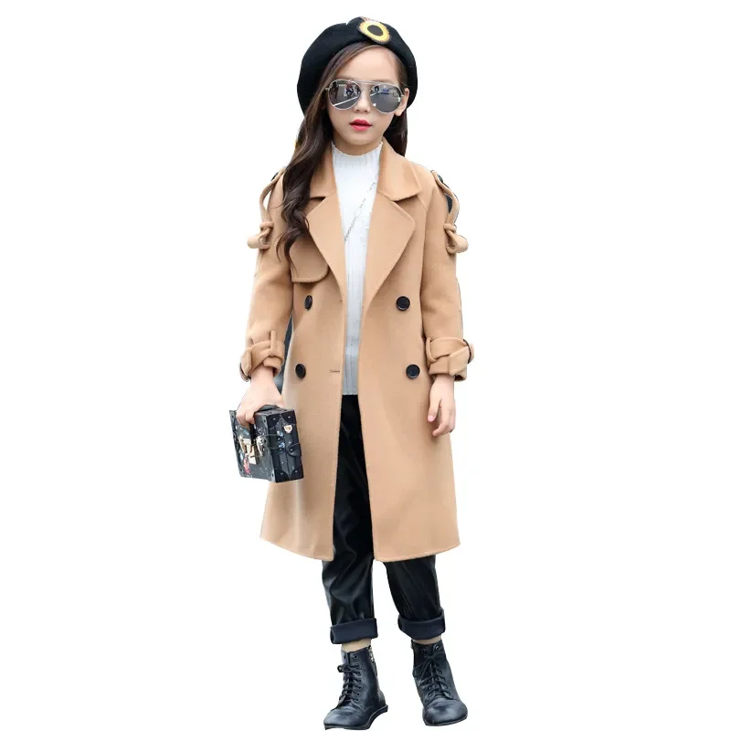 Girl Coats With Belt Overcoats Children Fashion Wool Autumn Long Sleeve Kids 3 4 5 6 8 7 9 12 14 Years Outerwear
Girl Coats With Belt Overcoats Children Fashion Wool Autumn Long Sleeve Kids 3 4 5 6 8 7 9 12 14 Years Outerwear
