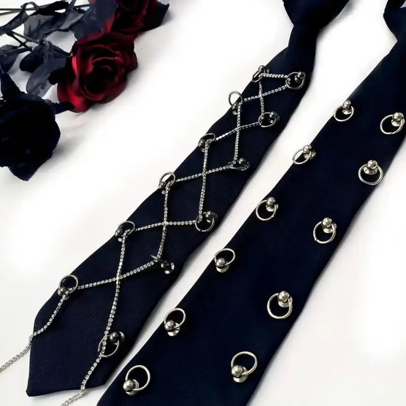 1Pc Unisex Exquisite Rhinestone Rivet Decorative Tie Punk Style Fashion Versatile Personalized Clothing Decoration Tie
1Pc Unisex Exquisite Rhinestone Rivet Decorative Tie Punk Style Fashion Versatile Personalized Clothing Decoration Tie