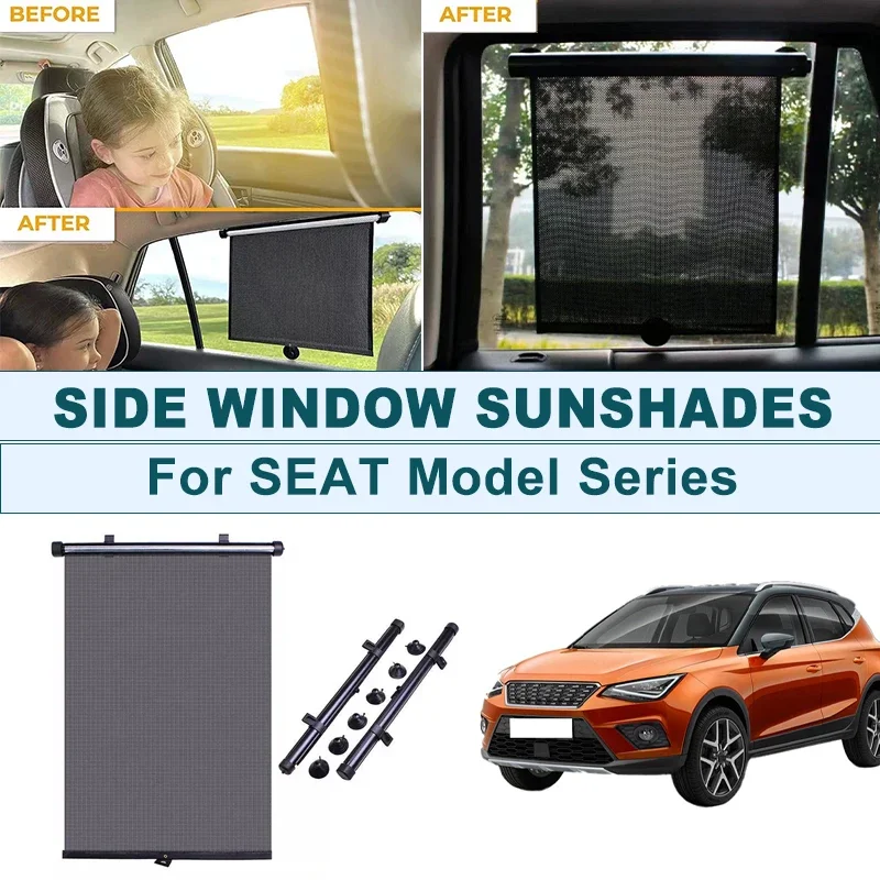 2Pcs UV Protection Retractable Car Side Window Sun Shade Roller Blinds For SEAT Ibiza Leon Arona Ateca Tarraco Toledo Mii
2Pcs UV Protection Retractable Car Side Window Sun Shade Roller Blinds For SEAT Ibiza Leon Arona Ateca Tarraco Toledo Mii