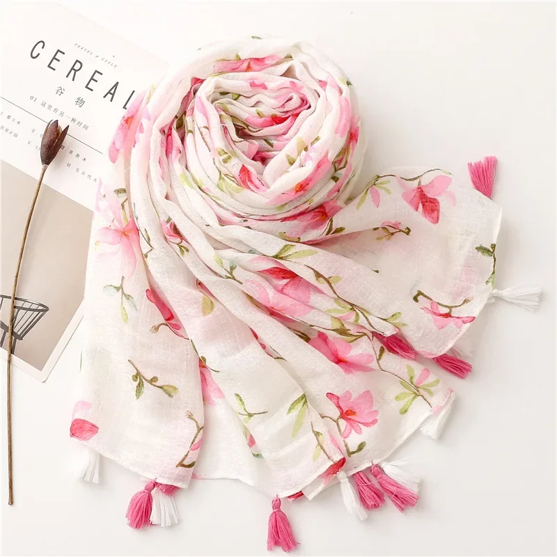 Весна-лето Новый роскошный женский вискозный шарф Дизайнерская шаль с кисточками Пашмина Мусульманский хиджаб с цветочным принтом Леди
Весна-лето Новый роскошный женский вискозный шарф Дизайнерская шаль с кисточками Пашмина Мусульманский хиджаб с цветочным принтом Леди