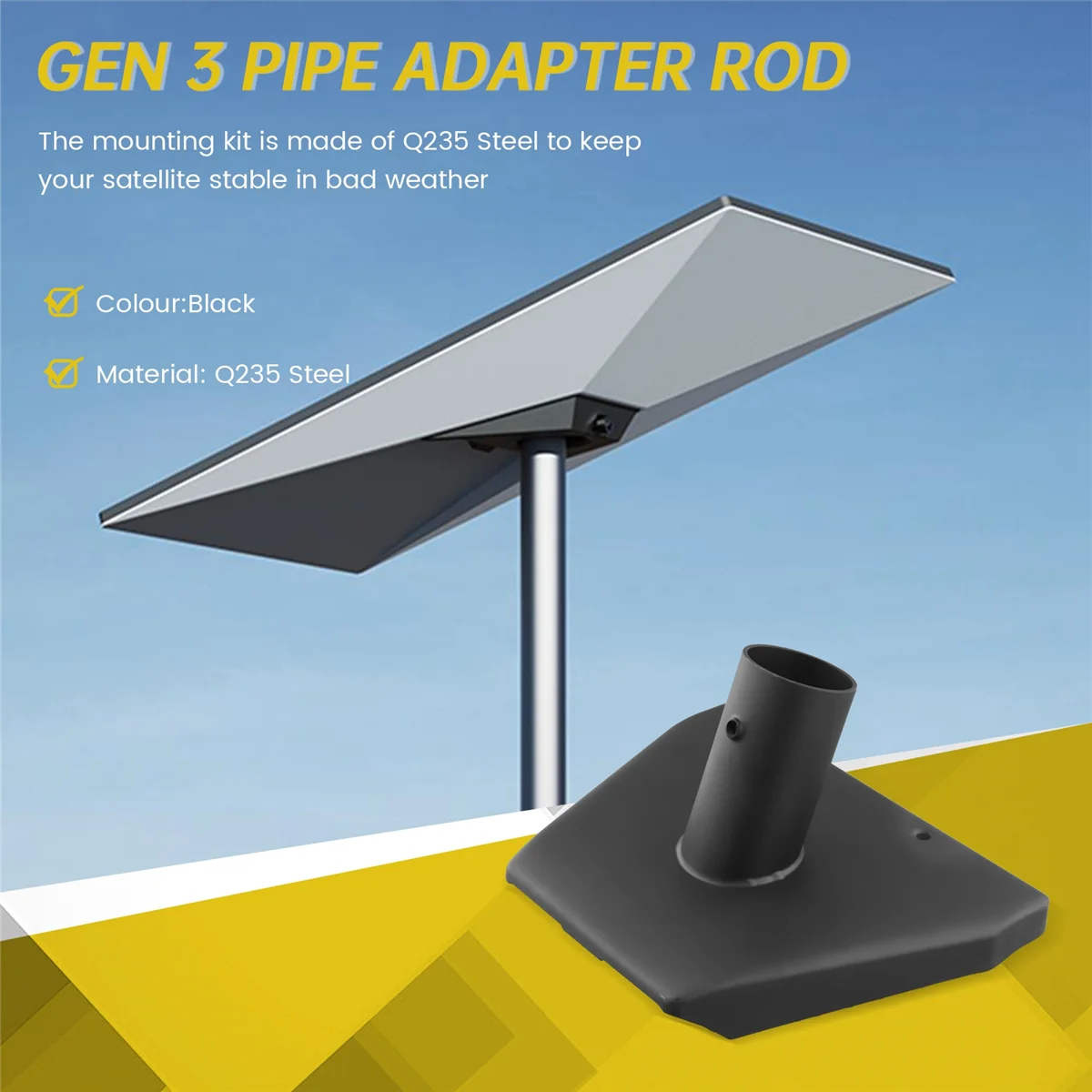 ДОПЕ! Для StarLink Gen 3, адаптер для трубы, стержень для крепления, круглый держатель адаптера для трубки для крепления на крышу пластины StarLink V3
ДОПЕ! Для StarLink Gen 3, адаптер для трубы, стержень для крепления, круглый держатель адаптера для трубки для крепления на крышу пластины StarLink V3