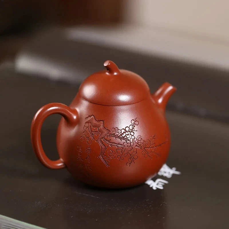150ml Creative Yixing Purple Clay Teapots Handmade Eggplant Pot Raw Ore Red Leather Dragon Mud Kettle With Strainer Zisha Teaset
150ml Creative Yixing Purple Clay Teapots Handmade Eggplant Pot Raw Ore Red Leather Dragon Mud Kettle With Strainer Zisha Teaset
