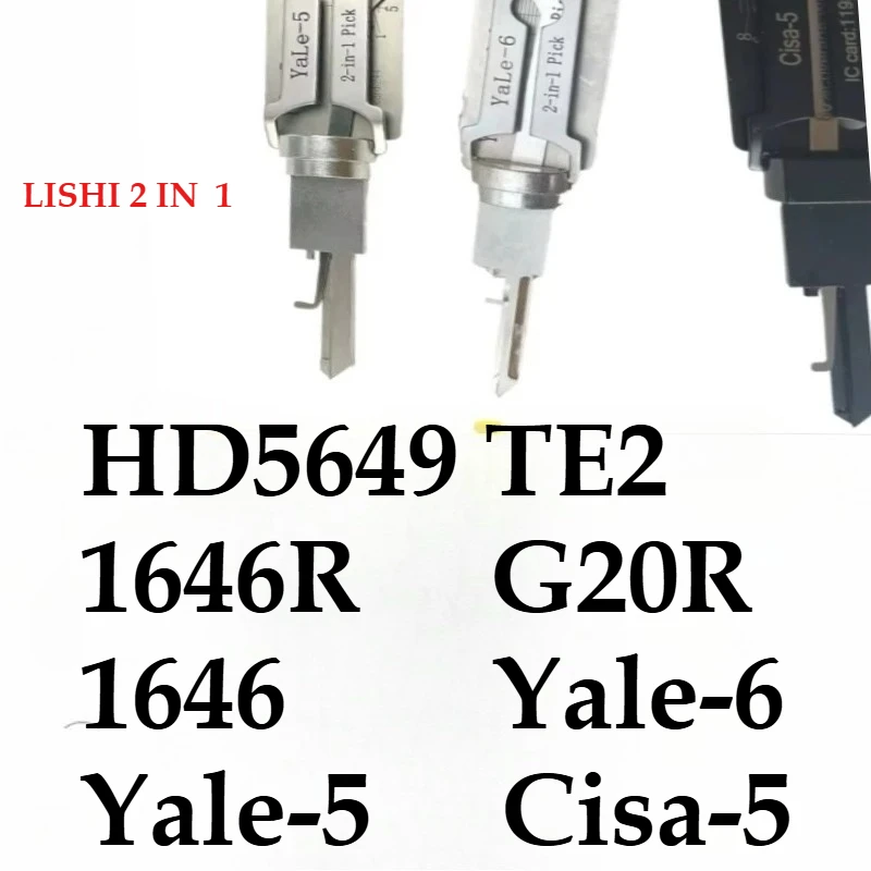 Repair Toos Lishi Pick 2in1 Yale-6 Yale-5 CISA-5 for Cylinder Lock Keyway Kit TE2 HD5649 1646R 1646 G20R Key Decoder Full Set
Repair Toos Lishi Pick 2in1 Yale-6 Yale-5 CISA-5 for Cylinder Lock Keyway Kit TE2 HD5649 1646R 1646 G20R Key Decoder Full Set
