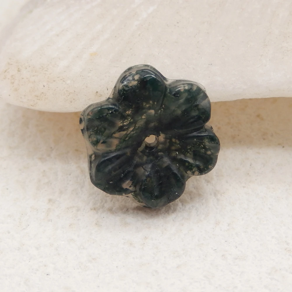 Natural Gemstone Moss Agate Carved Flower Pendant Bead For Jewelry Making Charm Gift Accessories
Natural Gemstone Moss Agate Carved Flower Pendant Bead For Jewelry Making Charm Gift Accessories