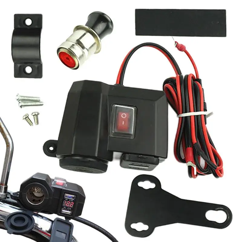 Motorcycle Power Adapter Charger USB 12-24V Fast Charging Adapter 3-in1 Voltage Display Mobile Phone Charger With Fuse Box
Motorcycle Power Adapter Charger USB 12-24V Fast Charging Adapter 3-in1 Voltage Display Mobile Phone Charger With Fuse Box