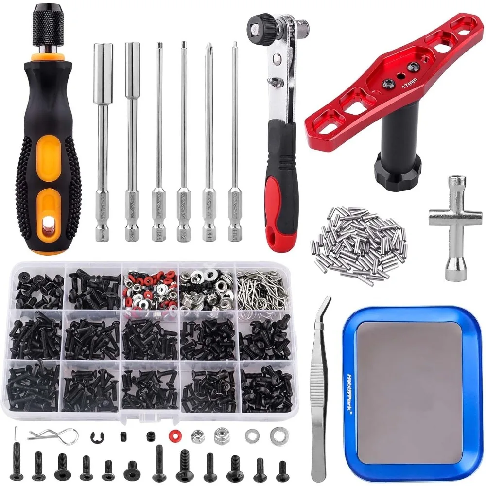 HobbyPark 620 шт. Набор винтов для радиоуправления Ассортиментный набор аппаратных средств Набор инструментов для ремонта радиоуправляемых отверток Шестигранные отвертки 17 мм Колесный ключ f
HobbyPark 620 шт. Набор винтов для радиоуправления Ассортиментный набор аппаратных средств Набор инструментов для ремонта радиоуправляемых отверток Шестигранные отвертки 17 мм Колесный ключ f