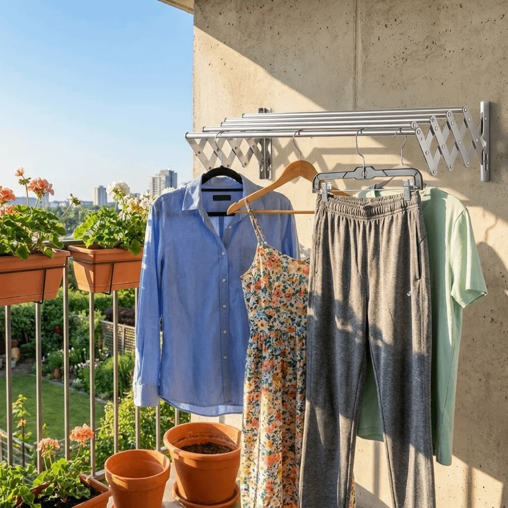 Stainless Steel Wall Mounted Folding Drying Rack Rustproof Large Capacity Retractable Laundry Drying Rack with Hooks
Stainless Steel Wall Mounted Folding Drying Rack Rustproof Large Capacity Retractable Laundry Drying Rack with Hooks