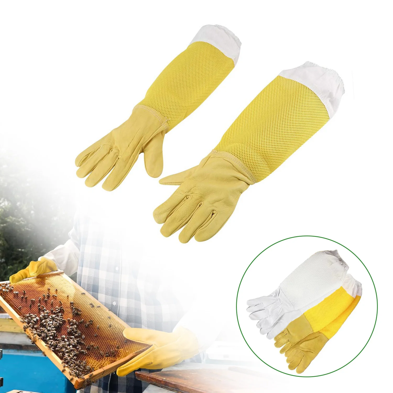 Beekeeping Gloves Bee Suit Beekeeper Sleeves Beekeeping Bee Keeping Gloves Professional Anti Bee for Apiculture Beekeeper
Beekeeping Gloves Bee Suit Beekeeper Sleeves Beekeeping Bee Keeping Gloves Professional Anti Bee for Apiculture Beekeeper