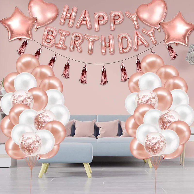 72 Pcs Rose Gold Birthday Balloons Set Happy Birthday Foil Letters Numbers Confetti Balloon Kit for Party Decorations Supplies
72 Pcs Rose Gold Birthday Balloons Set Happy Birthday Foil Letters Numbers Confetti Balloon Kit for Party Decorations Supplies