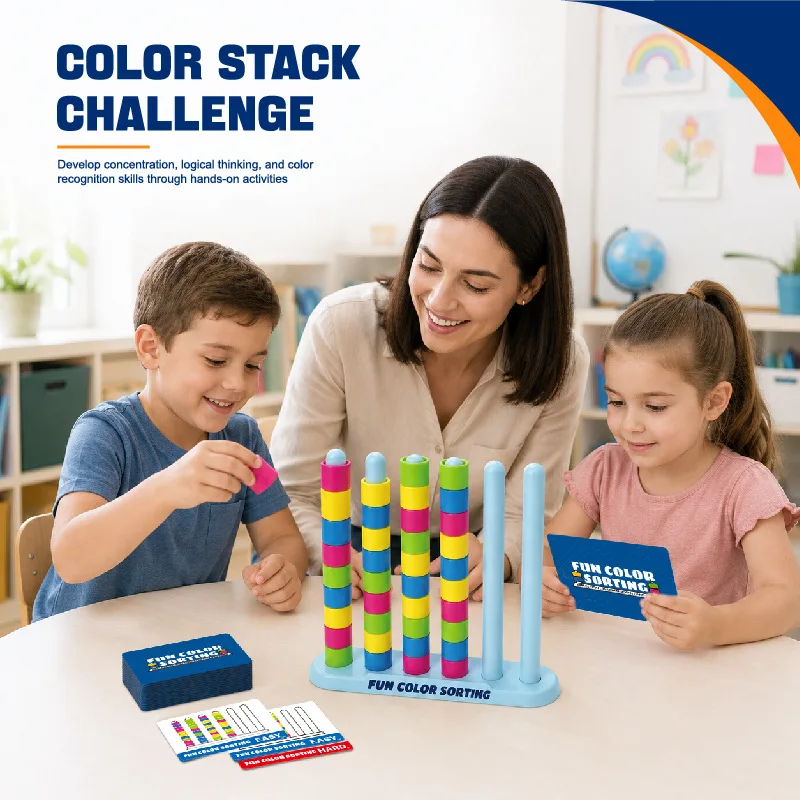New Design Montessori Matching Challenge Toys Fast Pattern Match Ring Stacking Puzzle Stack Games for Kids Open Play
New Design Montessori Matching Challenge Toys Fast Pattern Match Ring Stacking Puzzle Stack Games for Kids Open Play