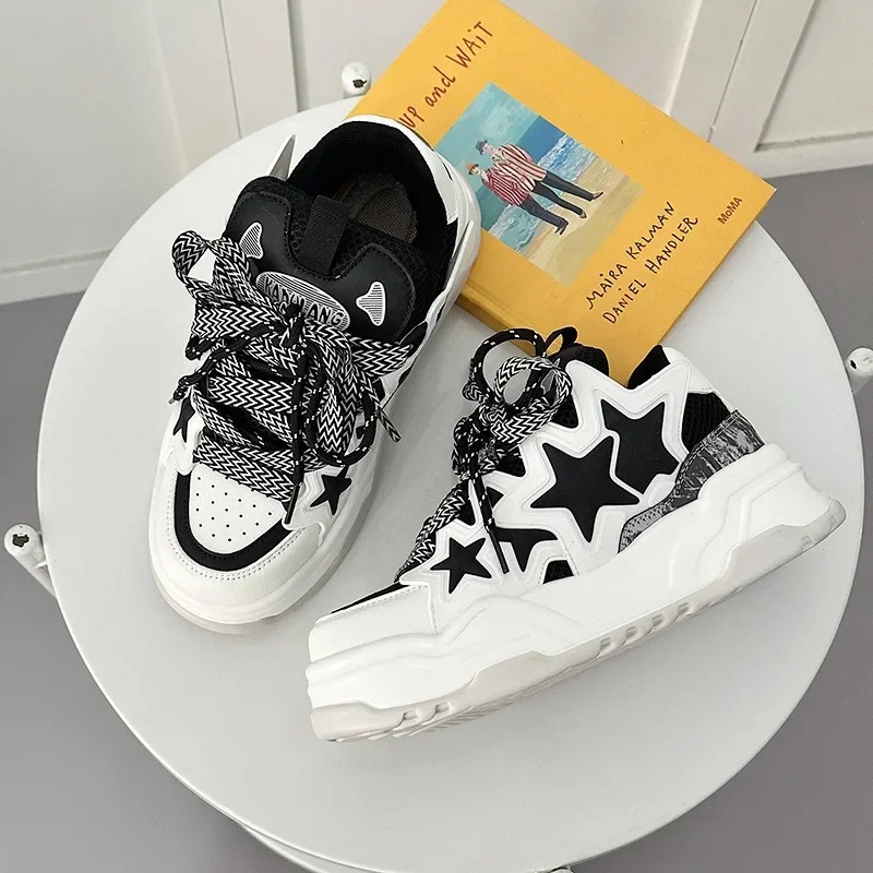 Women Platform Sneakers Star Design Casual Lace Up Sports Shoes Comfortable Sneakers Outdoor Running Tennis Shoes Couple 36-44
Women Platform Sneakers Star Design Casual Lace Up Sports Shoes Comfortable Sneakers Outdoor Running Tennis Shoes Couple 36-44
