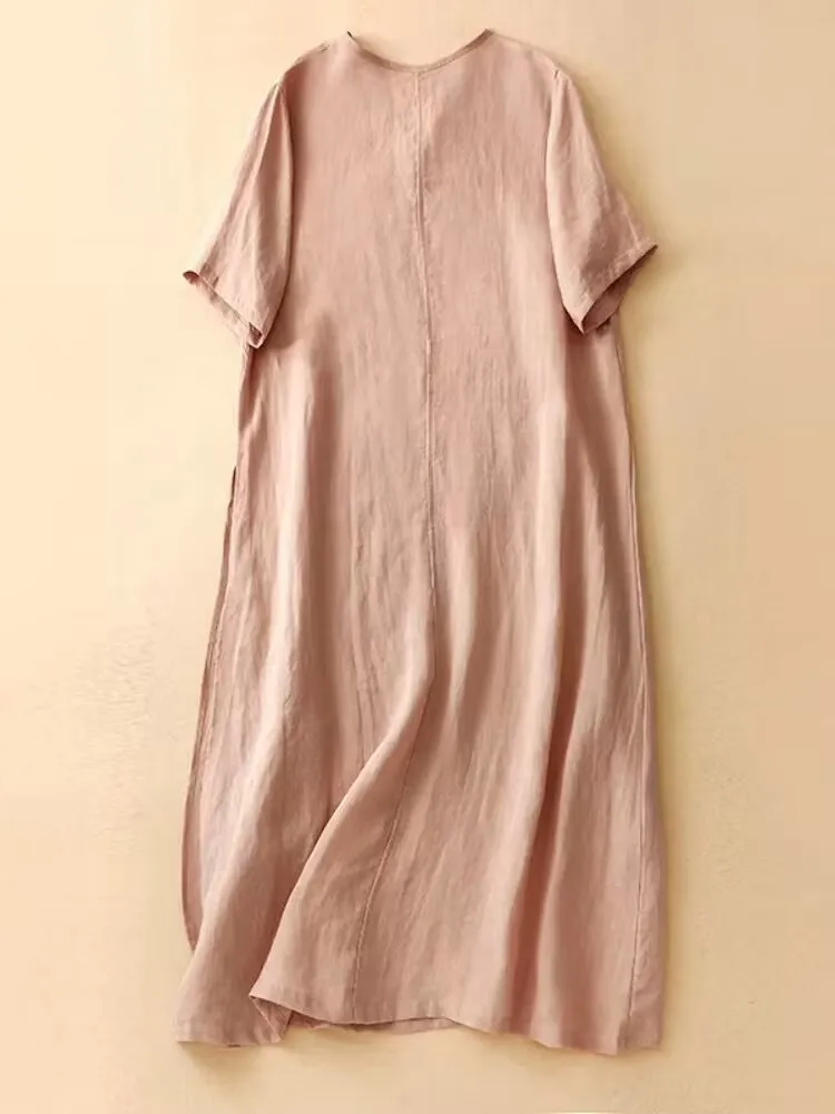 Cotton& Linen Hanfu Robe Women Chinese Ancient Cross Collar With Ties White&Pink Hanfu Short Sleeve Loungewear Plus Size 3XL
Cotton& Linen Hanfu Robe Women Chinese Ancient Cross Collar With Ties White&Pink Hanfu Short Sleeve Loungewear Plus Size 3XL