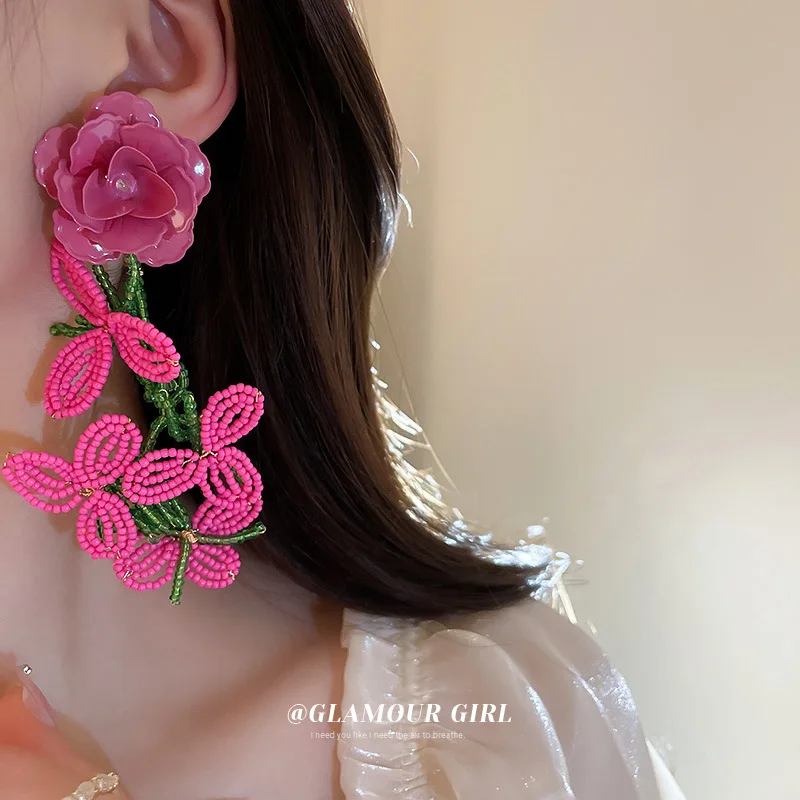 S925 needle Delicate Jewelry Pink Flower Tassel Earrings 2022 New Trend Exaggerated Acrylic Drop Earrings For Women Gifts
S925 needle Delicate Jewelry Pink Flower Tassel Earrings 2022 New Trend Exaggerated Acrylic Drop Earrings For Women Gifts