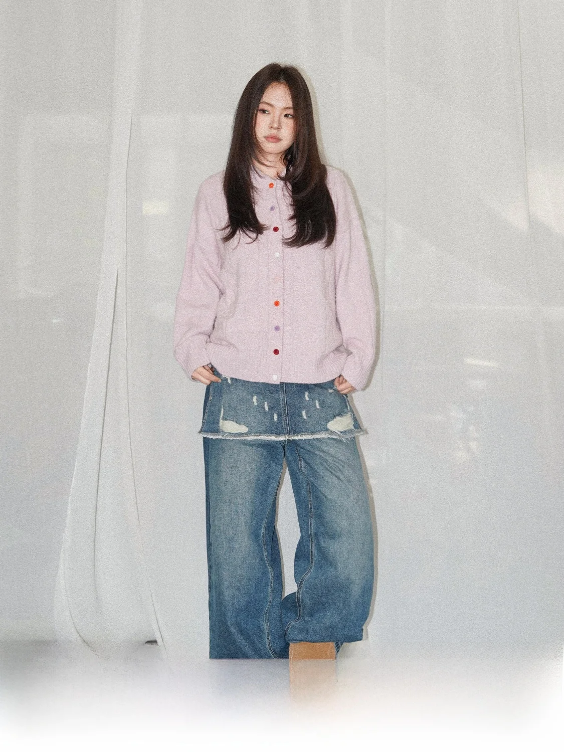 JINGU Bean Button Knitted Sweater Dopane Pattern Long Sve Polyester Fiber Women's Cardigan Spring Season
JINGU Bean Button Knitted Sweater Dopane Pattern Long Sve Polyester Fiber Women's Cardigan Spring Season