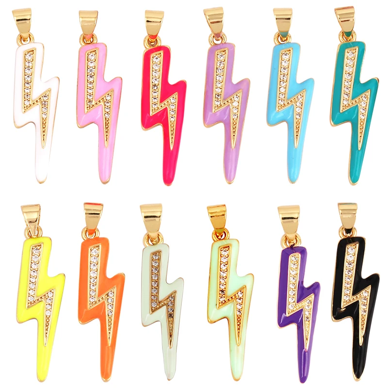 Flashing Bolt Enamel Charm Neon Pink Orange Turquoise Red Pendant Oil Dropped,Real Gold Plated Colour,Necklace Bracelet Pendant
Flashing Bolt Enamel Charm Neon Pink Orange Turquoise Red Pendant Oil Dropped,Real Gold Plated Colour,Necklace Bracelet Pendant