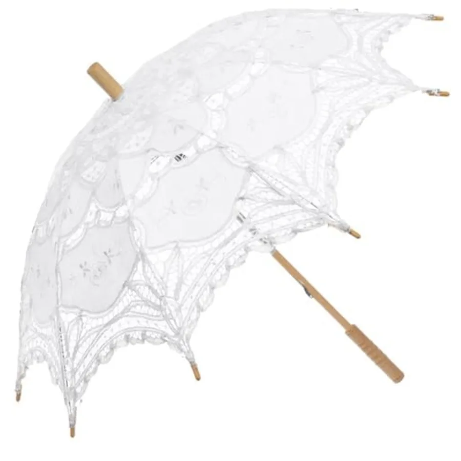 Lace Parasol Umbrella Vintage Wedding Bridal Lace Umbrella for Decoration Photo Tea Party 32 Inch Adult Size
Lace Parasol Umbrella Vintage Wedding Bridal Lace Umbrella for Decoration Photo Tea Party 32 Inch Adult Size