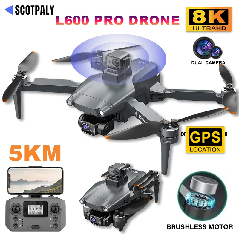 New L600 PRO GPS Drone 4k Profesional Obstacle Avoidance 8K HD Dual Camera Brushless 5G WIFI FPV Motor RC Quadcopter Toys
New L600 PRO GPS Drone 4k Profesional Obstacle Avoidance 8K HD Dual Camera Brushless 5G WIFI FPV Motor RC Quadcopter Toys