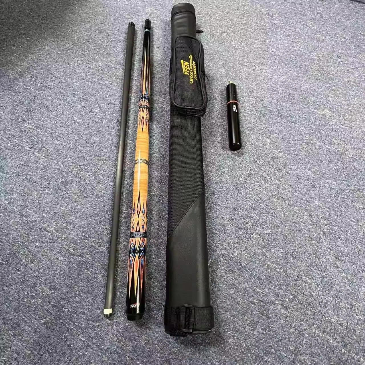 hit productYFEN Authentic Carbon Fiber Pool Cue 12.5mm/11.5mm, 1/2 Split with Cue Box and Extension
hit productYFEN Authentic Carbon Fiber Pool Cue 12.5mm/11.5mm, 1/2 Split with Cue Box and Extension