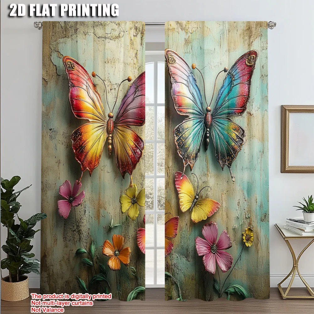 2pcs, Curtains&Window Treatment 2D print Beautiful Colorful Butterfly Machine Washable Polyester (without rod) Decorations For
2pcs, Curtains&Window Treatment 2D print Beautiful Colorful Butterfly Machine Washable Polyester (without rod) Decorations For