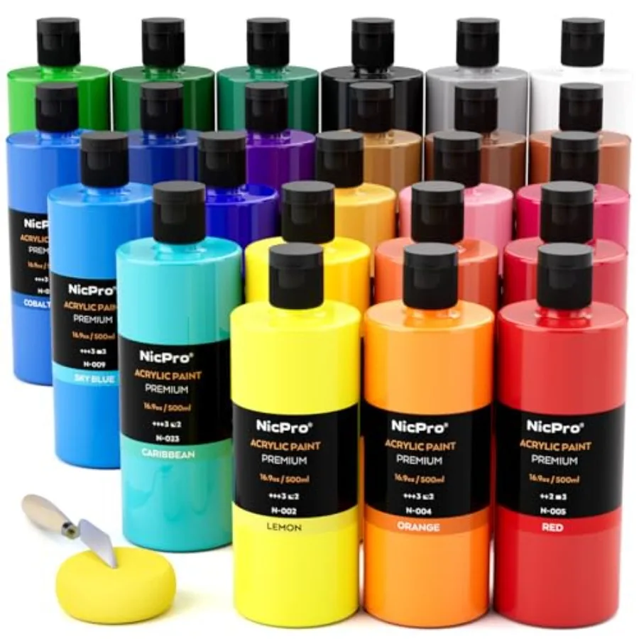【Spot goods】24 Colors Large Bulk Acrylic Paint Set 16.9 oz/500 ml Rich Pigments Non Toxic Bulk Painting Supplies for Artist Beg
【Spot goods】24 Colors Large Bulk Acrylic Paint Set 16.9 oz/500 ml Rich Pigments Non Toxic Bulk Painting Supplies for Artist Beg