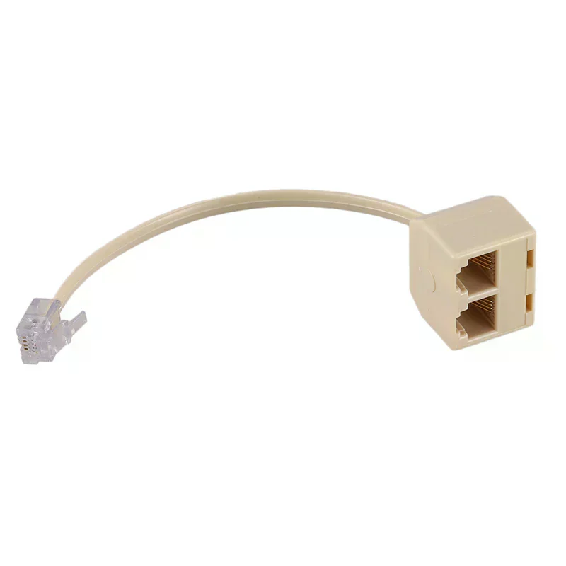Telephone Splitter RJ11 6P4C 1 Male To 2 Female Adapter RJ11 To RJ11 Separator Phone Accessories
Telephone Splitter RJ11 6P4C 1 Male To 2 Female Adapter RJ11 To RJ11 Separator Phone Accessories
