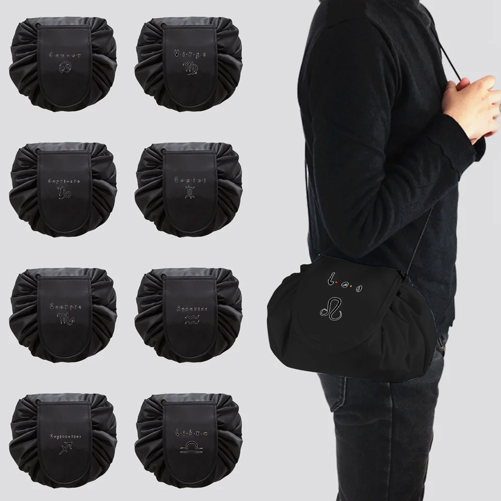 Lazy Drawstring Cosmetic Bag Travel Artifact Wash Storage Bag Constellation Printing Makeup Bag Bathroom Fashion Women Organizer
Lazy Drawstring Cosmetic Bag Travel Artifact Wash Storage Bag Constellation Printing Makeup Bag Bathroom Fashion Women Organizer