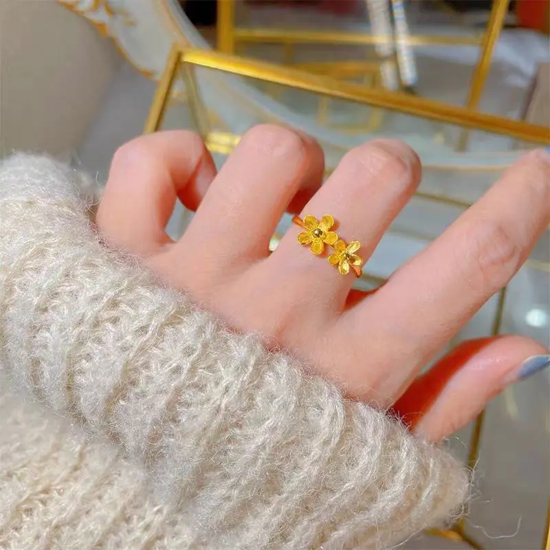 Elegant Gold Color Open Flower Blossom Rings for Women Bride Birthday Wedding Engagement Valentine's Day Fine Jewelry Gifts
Elegant Gold Color Open Flower Blossom Rings for Women Bride Birthday Wedding Engagement Valentine's Day Fine Jewelry Gifts