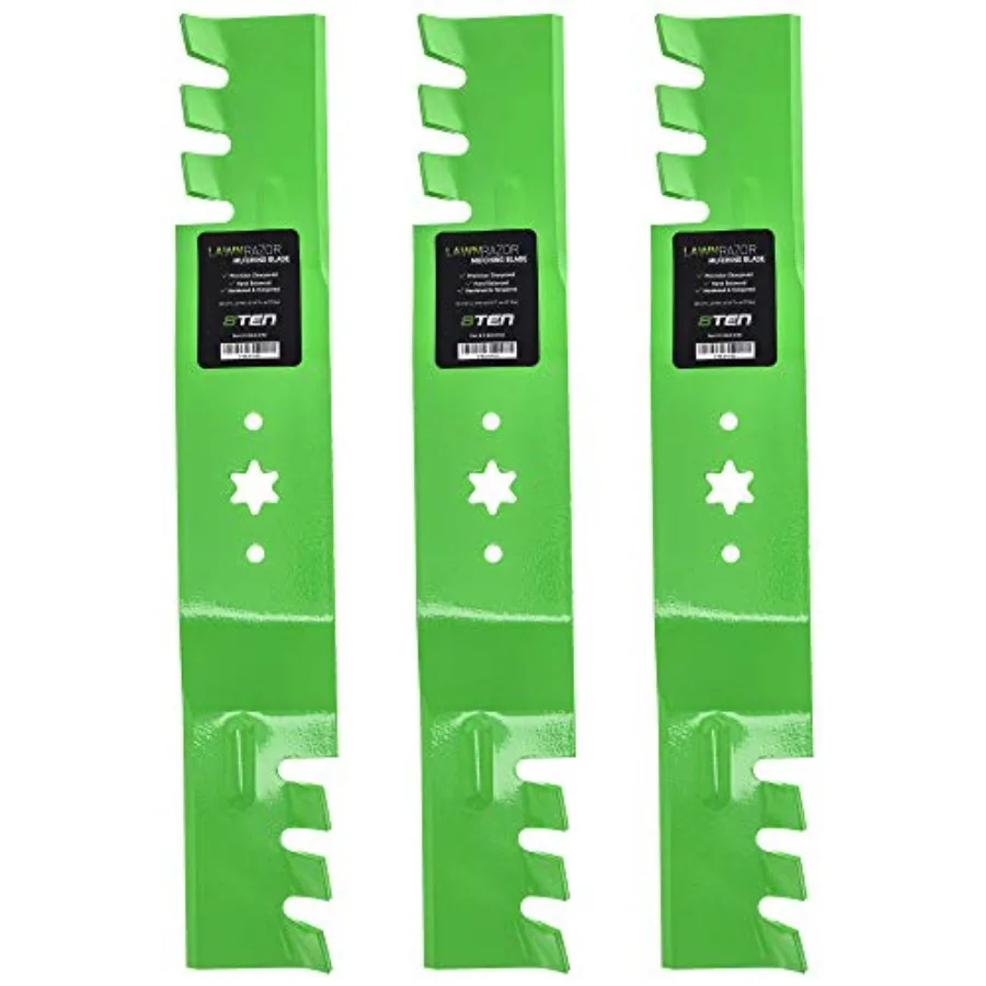 8TEN LawnRAZOR Mower Blade for MTD Cub Cadet RZT S54 54 Inch Deck 742-0677 942-0677 Toothed 3 Pack
8TEN LawnRAZOR Mower Blade for MTD Cub Cadet RZT S54 54 Inch Deck 742-0677 942-0677 Toothed 3 Pack