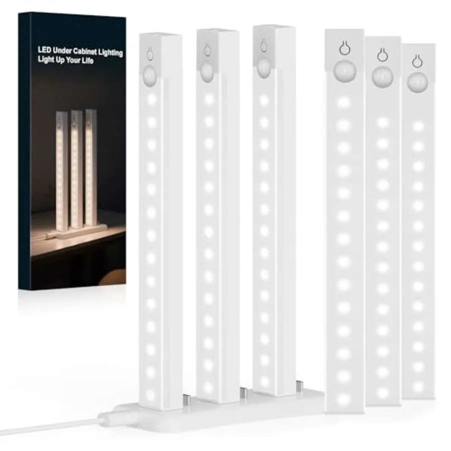 12-Pack Under Cabinet Lighting with 2 Charging Stations, 8-in Rechargeable Motion Sensor Light Indoor, 3 Color Dimmable Closet
12-Pack Under Cabinet Lighting with 2 Charging Stations, 8-in Rechargeable Motion Sensor Light Indoor, 3 Color Dimmable Closet