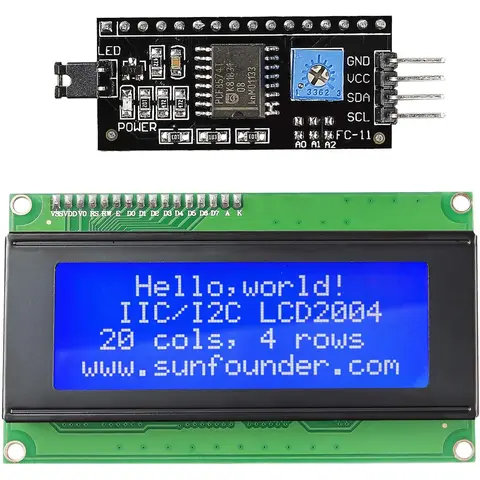 20x4 2004 LCD Display Module with IIC/I2C Serial Interface Adapter IIC I2C TWI Serial 2004 20x4 LCD Module Shield for Arduino R3
