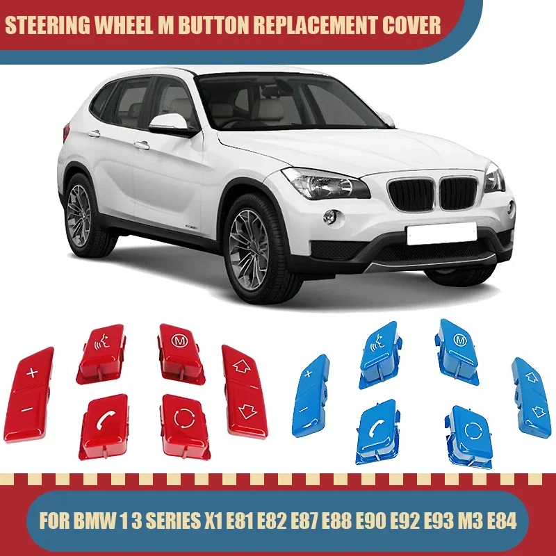 Накладка на кнопку M на руле для стайлинга автомобиля, совместимая с BMW 1, 3 серии, X1, E81, E82, E87, E88, E90, E92, E93, M3, E84, аксессуары
Накладка на кнопку M на руле для стайлинга автомобиля, совместимая с BMW 1, 3 серии, X1, E81, E82, E87, E88, E90, E92, E93, M3, E84, аксессуары