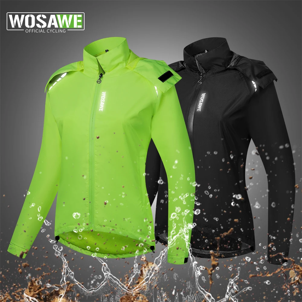 WOSAWE Women's Raincoat Motorcycle Cycling Rain Coats with Hooded Impermeable Waterproof Windproof Quick Dry Rain Jackets
WOSAWE Women's Raincoat Motorcycle Cycling Rain Coats with Hooded Impermeable Waterproof Windproof Quick Dry Rain Jackets