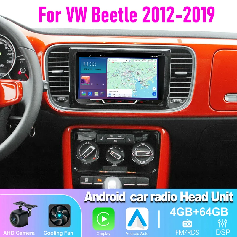 4-64GB 9" Car Radio For VW Beetle 2012-2019 Wireless CarPlay Android 15 Auto Head Unit FM GPS BT Plug & Play
4-64GB 9" Car Radio For VW Beetle 2012-2019 Wireless CarPlay Android 15 Auto Head Unit FM GPS BT Plug & Play
