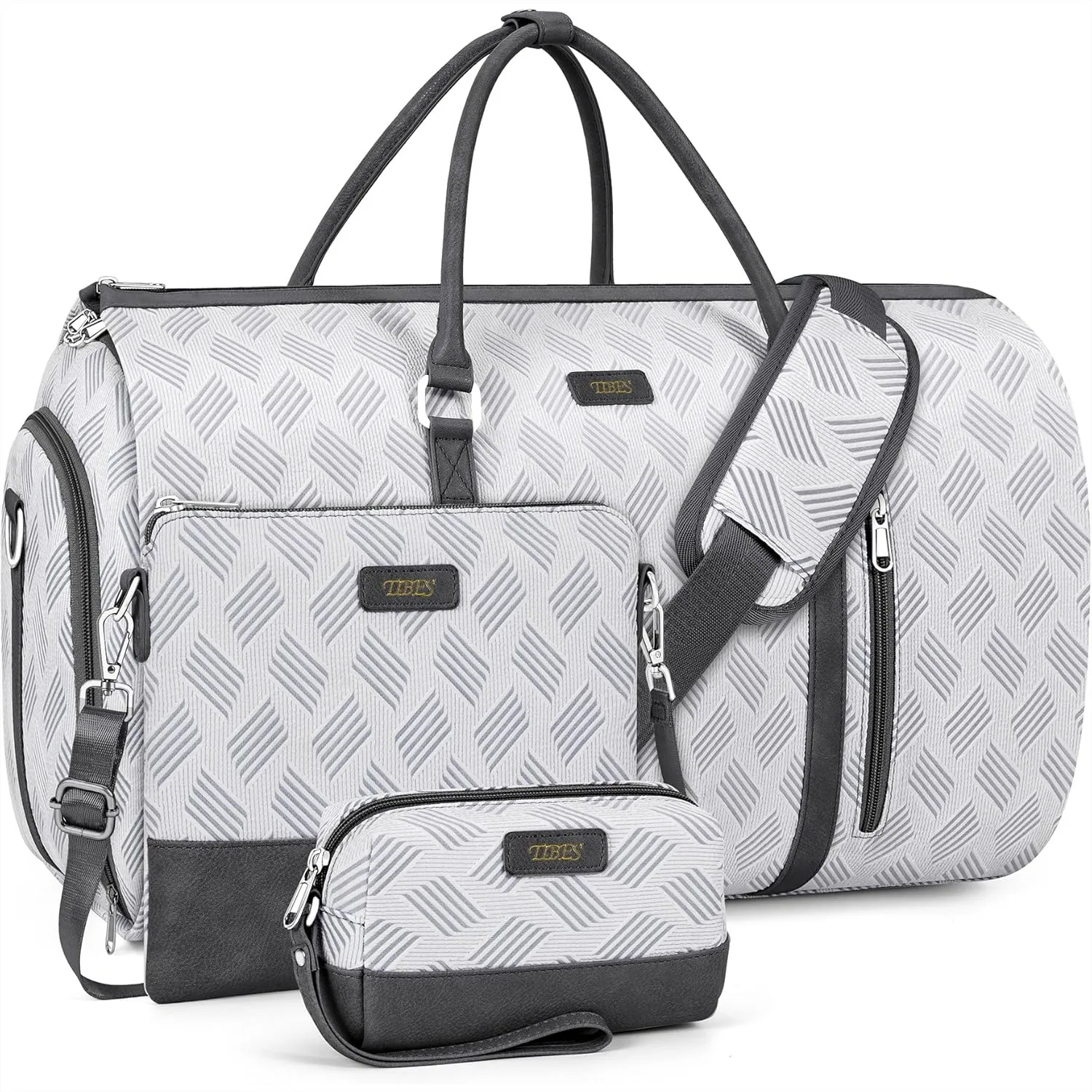 Convertible Garment Duffel Bag for Travel, 4pcs Set with Toiletry Bag, Waterproof Shoe Pocket, Trolley Sleeve, Large Weekender
Convertible Garment Duffel Bag for Travel, 4pcs Set with Toiletry Bag, Waterproof Shoe Pocket, Trolley Sleeve, Large Weekender