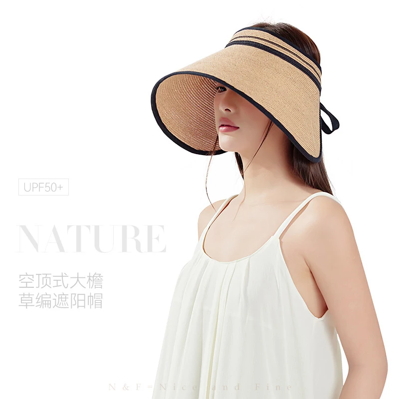 N&FWide-brimmed open-top straw sun hat for women, summer UV protection sun hat, outdoor high-end sun hat
N&FWide-brimmed open-top straw sun hat for women, summer UV protection sun hat, outdoor high-end sun hat