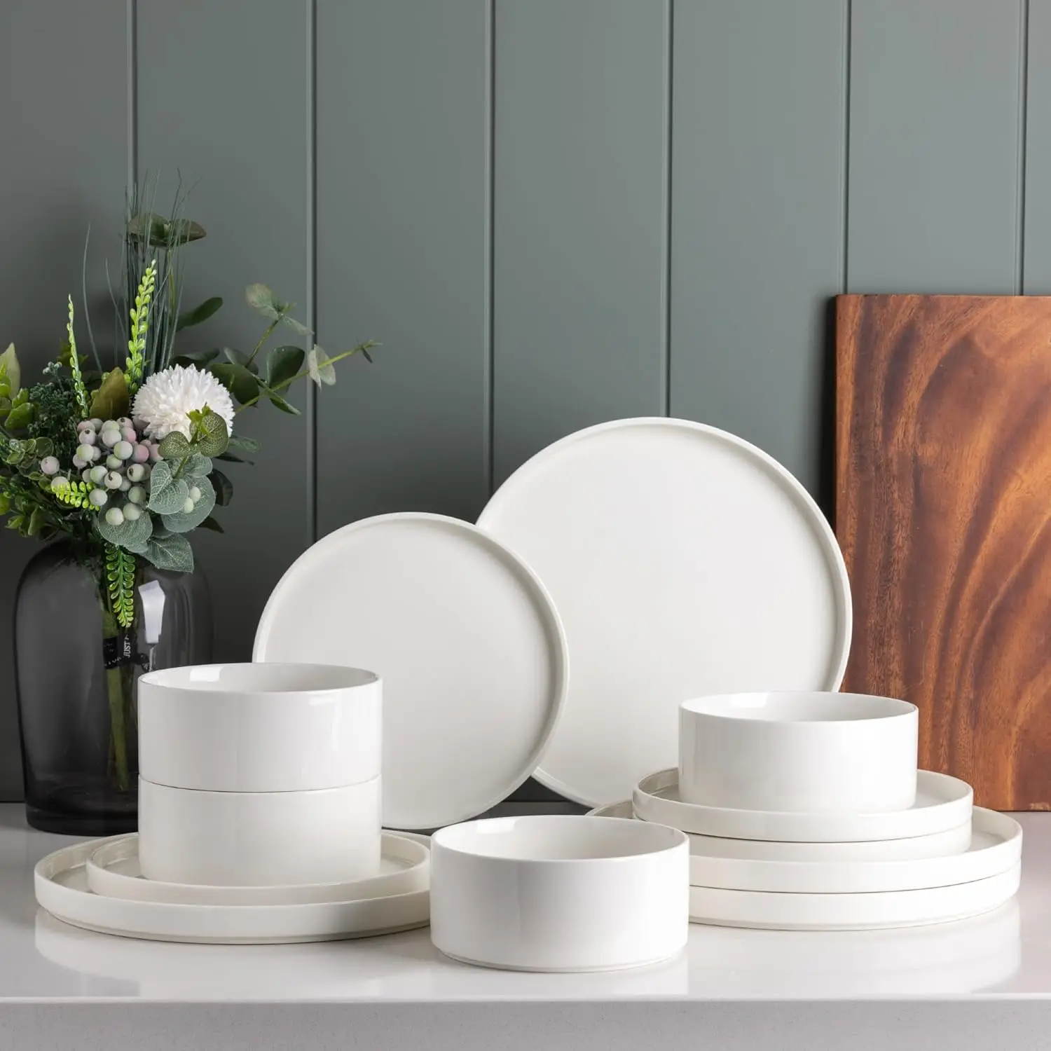 Ceramic Dinnerware Sets for 4,Plates and Bowls Sets,Handmade Reactive Glaze Dishes Set,Scratch Resistant | Oven&Dishwasher & Mic
Ceramic Dinnerware Sets for 4,Plates and Bowls Sets,Handmade Reactive Glaze Dishes Set,Scratch Resistant | Oven&Dishwasher & Mic