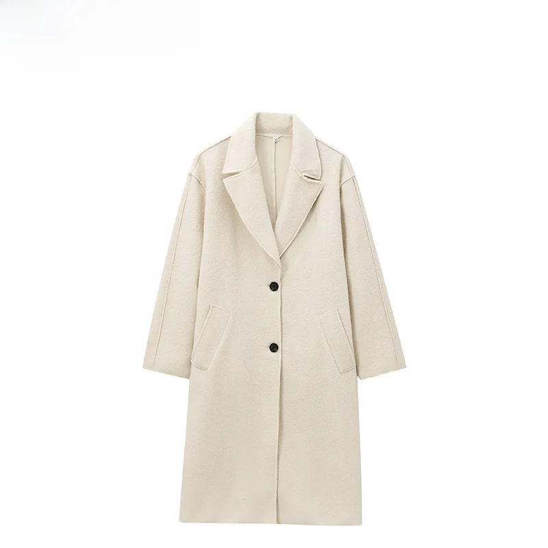 ZBZA Autumn New Faionable Women's Woolen Coat Street Sle Long Sve Polyester Fiber Design Sensation Versatile Outerwear
ZBZA Autumn New Faionable Women's Woolen Coat Street Sle Long Sve Polyester Fiber Design Sensation Versatile Outerwear