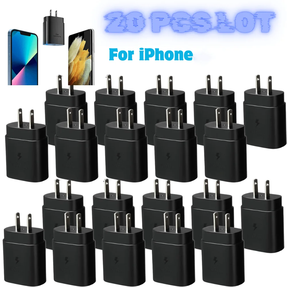 FASTFISH 20-Pack 25W PD USB-C Wall Charger Adapter, Fast Charging Power Supply with US Plug, Compatible with iPhone & Samsung
FASTFISH 20-Pack 25W PD USB-C Wall Charger Adapter, Fast Charging Power Supply with US Plug, Compatible with iPhone & Samsung