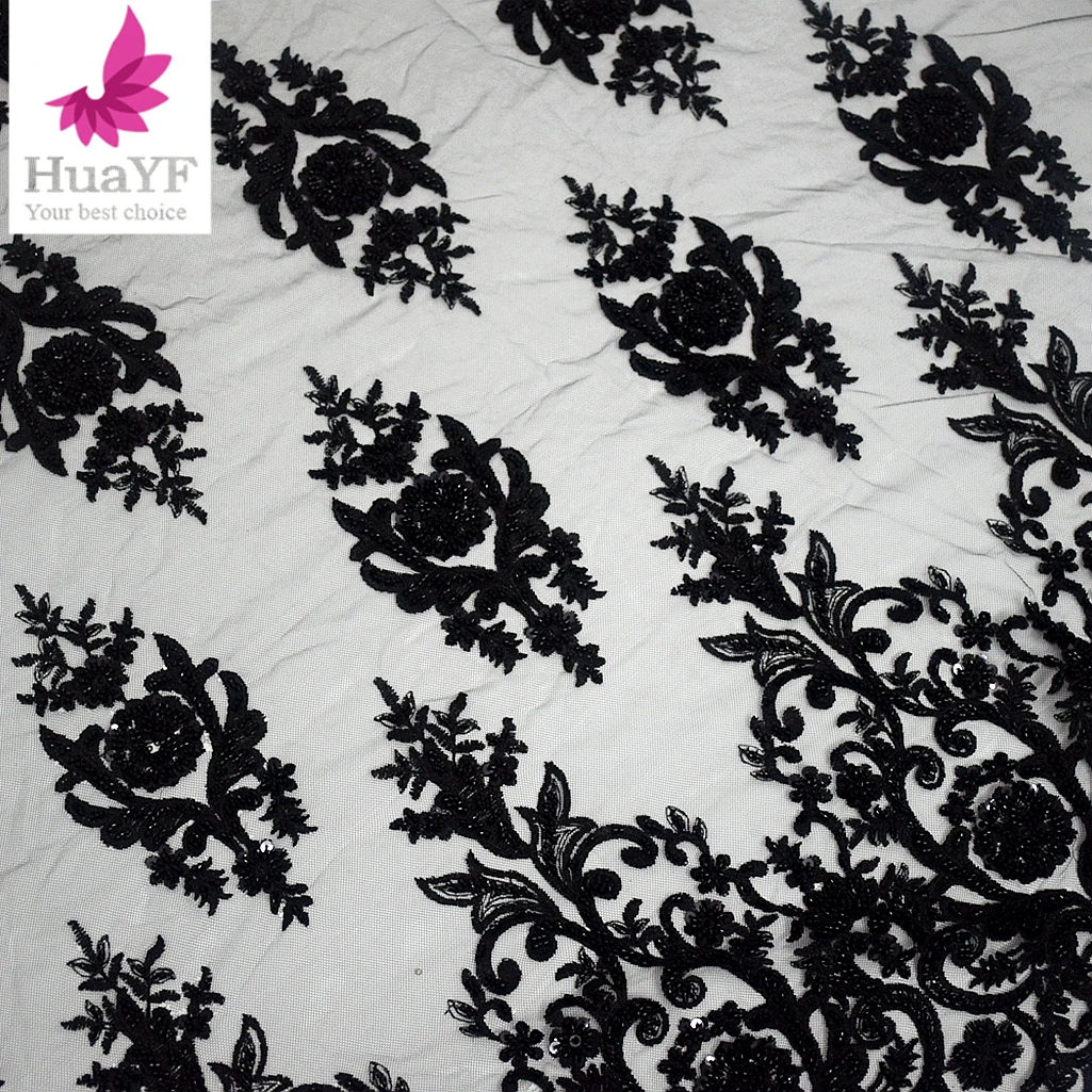 Luxury Black Bead Lace Tulle Embroidery Sequin Women's Party Lace Dress Fabric 5 Yards HY2603
Luxury Black Bead Lace Tulle Embroidery Sequin Women's Party Lace Dress Fabric 5 Yards HY2603