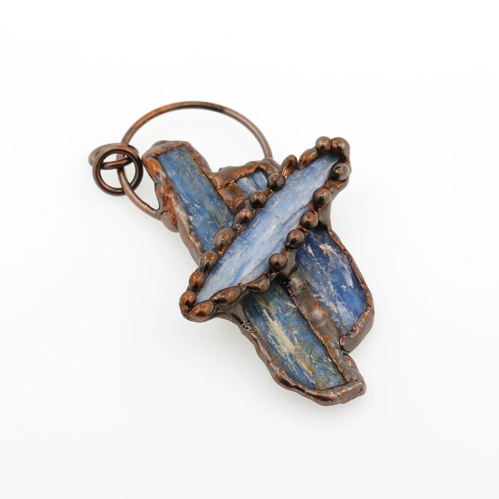 Wholesale Boho soldering antique copper plated natural aquamarine vintage pendant Boho jewelry
Wholesale Boho soldering antique copper plated natural aquamarine vintage pendant Boho jewelry
