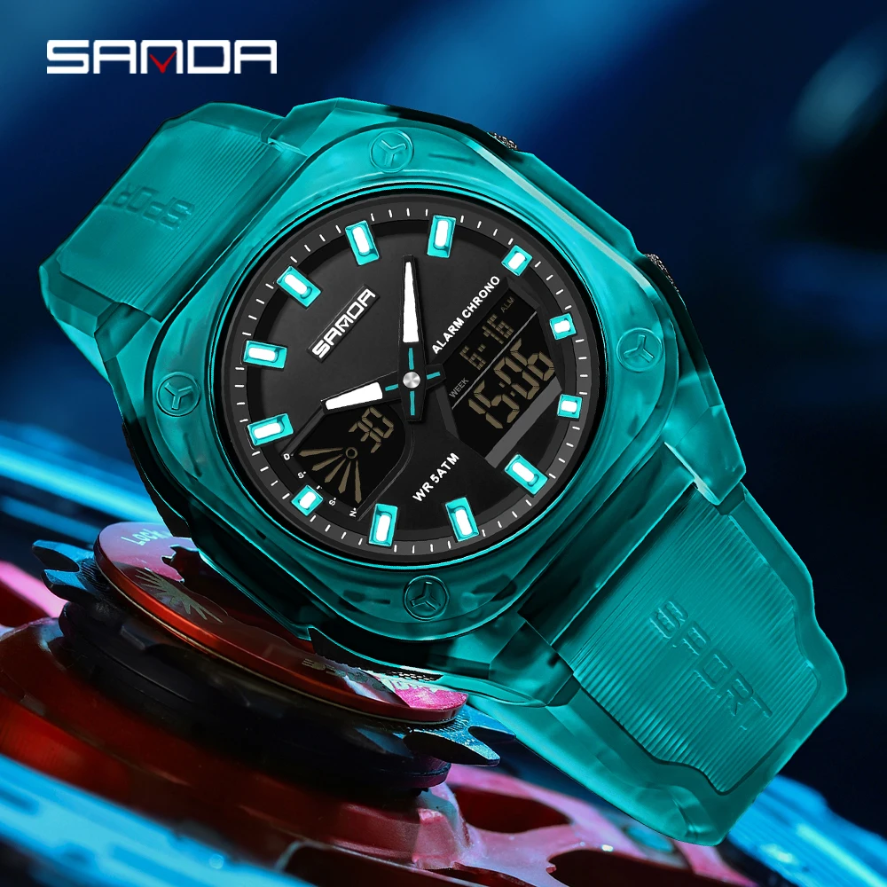 Спортивные электронные часы SANDA, мужские многофункциональные наручные часы для студентов, будильник, водонепроницаемые светящиеся цифровые часы
Спортивные электронные часы SANDA, мужские многофункциональные наручные часы для студентов, будильник, водонепроницаемые светящиеся цифровые часы