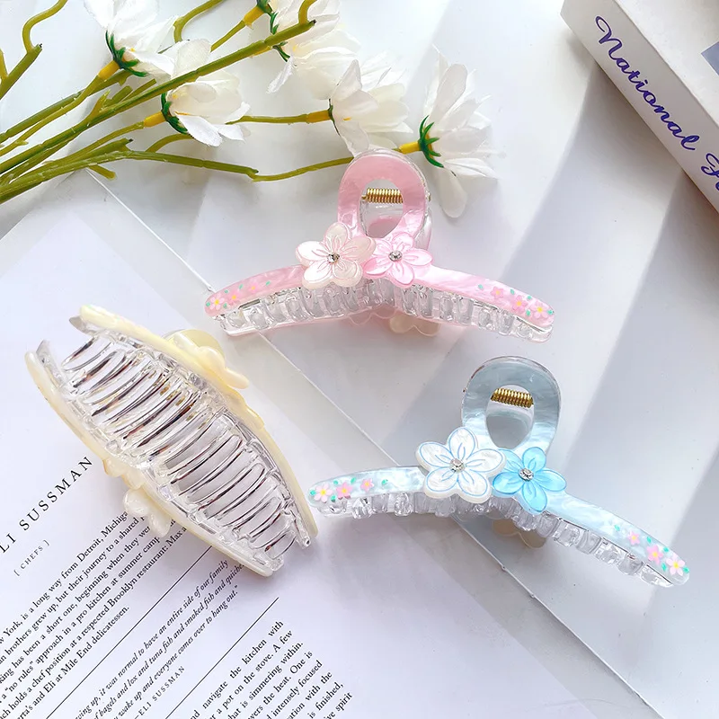 Double Layered Flower Hair Claw Fairy Rhinestone Jelly Color Shark Clips Korean Ins Large Claw Clip Hair Accessories for Women
Double Layered Flower Hair Claw Fairy Rhinestone Jelly Color Shark Clips Korean Ins Large Claw Clip Hair Accessories for Women