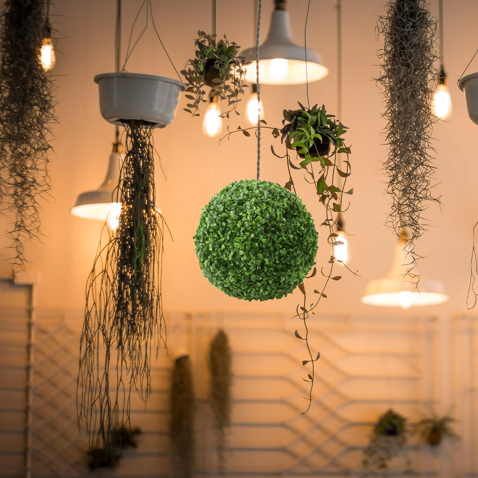 Artificial Plant Decor Hanging Ceiling Wall Tree Decorative Grass Ball For Home Wedding Party Coffee Shop Stage Imitation Grass
Artificial Plant Decor Hanging Ceiling Wall Tree Decorative Grass Ball For Home Wedding Party Coffee Shop Stage Imitation Grass
